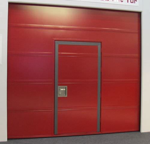 Porta industrial seccionada - TITAN T30/EI30 - Jansen Tore GmbH & Co. KG - em aço / corta-fogo / com vidro
