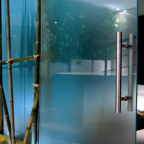 Puxador para porta de vidro - GFS Design - em aço inoxidável / contemporâneo / da linha comercial
