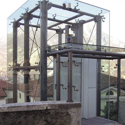 Sistema de fixação em aço - WIRE-DAG FIX - GFS Design - para fachada em vidro / para parede-cortina em vidro / por pontos