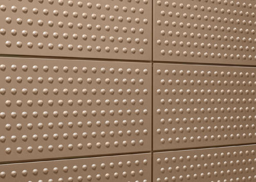 Revestimento de fachada em painéis - EMBOSSED - Dri Design - em alumínio / em aço inoxidável / em cobre