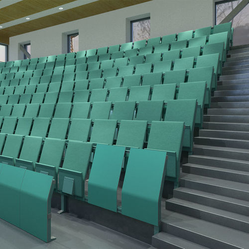 Cadeira de auditório contemporânea - E5000 - Lamm srl - para ambiente interno / em tecido / em compensado