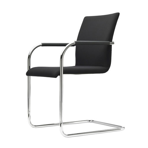 Cadeira de conferência contemporânea - S 55 - THONET - para ambiente interno / em tecido / com base em aço