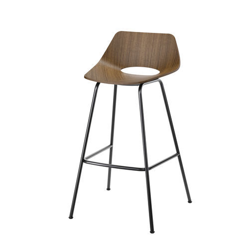 Cadeira alta contemporânea - S 661 H - THONET - para ambiente interno / em tecido / em madeira
