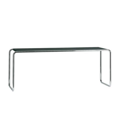 Mesa de centro de design Bauhaus - B 10 - THONET - em madeira / com base em aço cromado / retangular