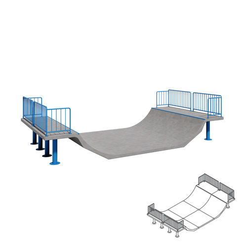 Minirrampa para skatepark - 110 - 01290 - A Amop Synergies - modular / em concreto armado / em concreto pré-fabricado