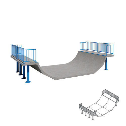 Minirrampa para skatepark - 140 - 01292 - A Amop Synergies - modular / em concreto armado / em concreto pré-fabricado