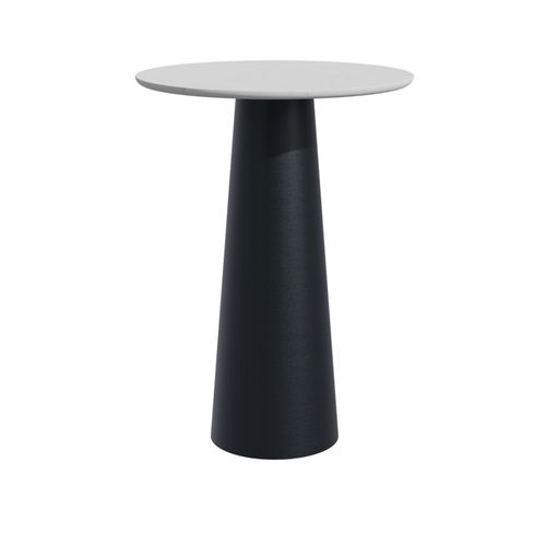 Mesa alta contemporânea - Round Up A 28001 - A Amop Synergies - em concreto / com base em aço / redonda
