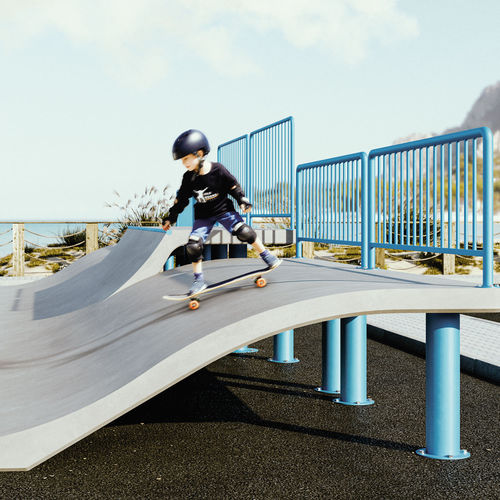 Rampa para skatepark tipo wavepark - E 01316 - A Amop Synergies - em concreto