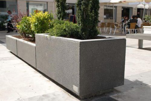 Floreira em aço inoxidável - G CITIZEN - A Amop Synergies - em aço Corten / em concreto / retangular
