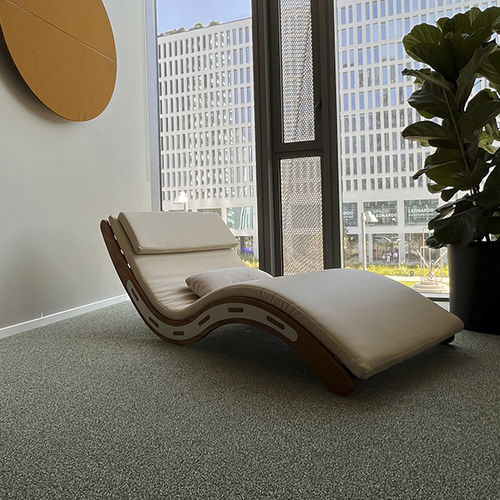 Chaise longue contemporânea - DUNE - AKT GROUP - em tecido / em couro sintético / em aço inoxidável