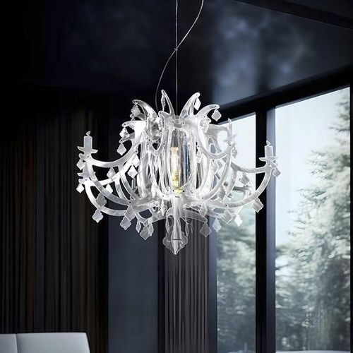 Lustre de estilo - GINETTA - Slamp - metálico / em policarbonato / em Opalflex®