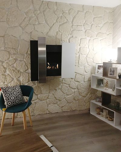 Lareira ecológica a bioetanol - VERTIGO C-350 - IGNISIAL Paris - de parede / Face única / fechada