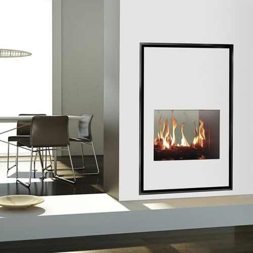 Lareira tipo inserto com dupla face - TORINO 70 - ITALKERO - a gás / de ventilação forçada / contemporânea