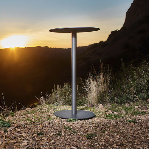 Mesa contemporânea - MINA - CYRIA | Mobilier Urbain - em madeira / com base em aço / com base em aço inoxidável