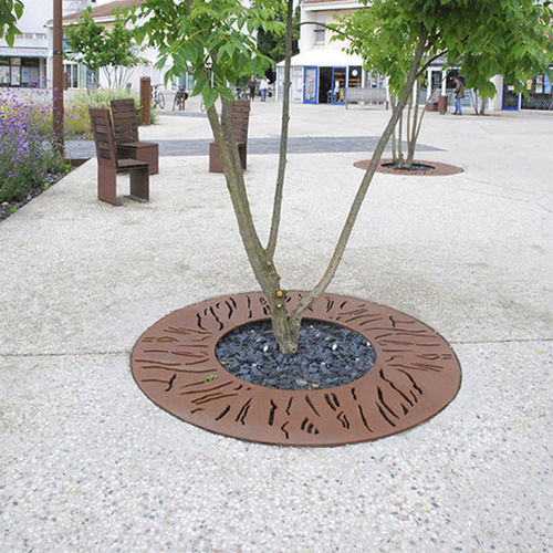 Grelha arvoreira redonda - ORGANIK - CYRIA | Mobilier Urbain - em aço galvanizado / em aço / em aço Corten