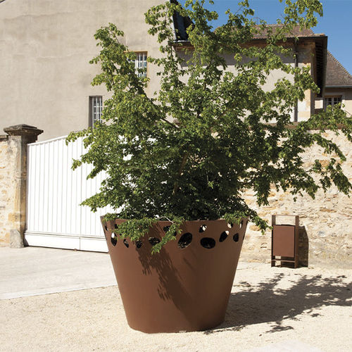 Cachepô em aço galvanizado - GREEN PALACIO 3 - CYRIA | Mobilier Urbain - em aço Corten / em aço termolacado / redondo