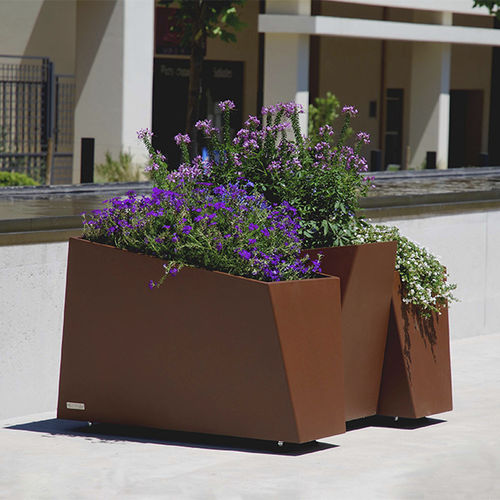 Cachepô em aço galvanizado - DEGRE9 5 - CYRIA | Mobilier Urbain - em aço Corten / em aço termolacado / contemporâneo