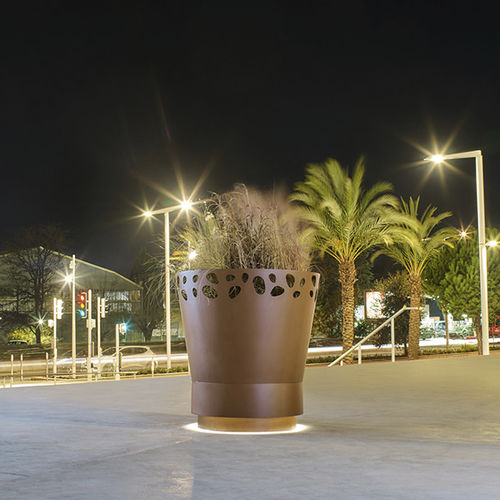 Floreira em aço Corten - GREEN PALACIO M2 - CYRIA | Mobilier Urbain - em aço termolacado / redonda / de alta resistência