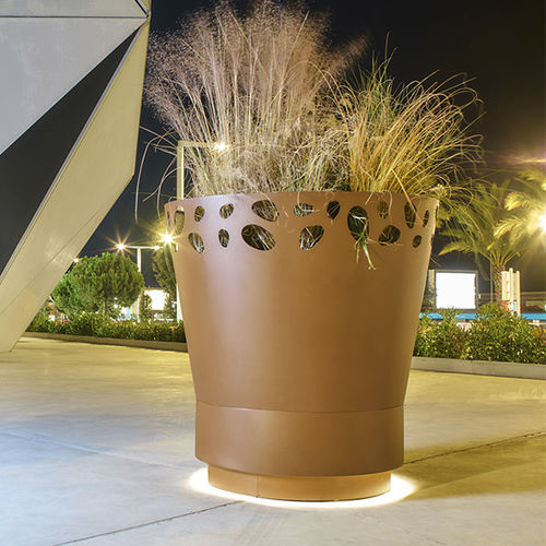 Cachepô em aço galvanizado - GREEN PALACIO M2 - CYRIA | Mobilier Urbain - em aço Corten / em aço termolacado / redondo