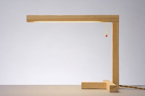 Luminária de escritório - 1 X 1  - studiomama - em madeira / de design original / Wire