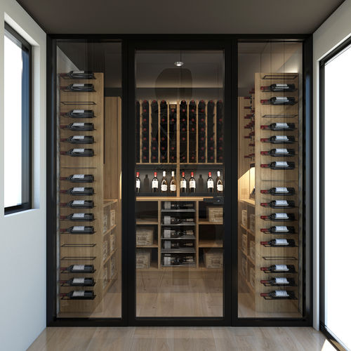 Garrafeira em madeira - ESIGO 14 WH4 - ESIGO - de parede / sob medida / made in Italy