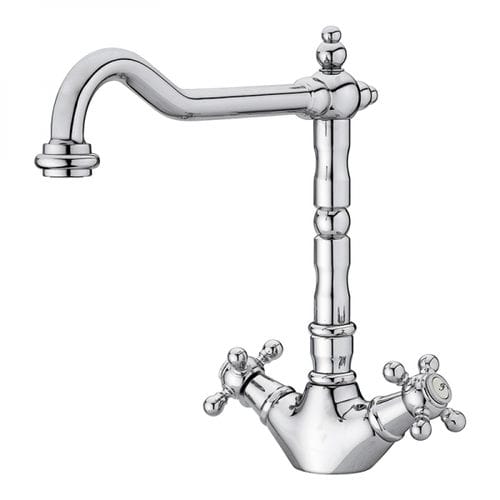 Misturador bicomando de bancada - 235700/51831510 - GRB MIXERS - em metal cromado / para cozinha / 1 furo