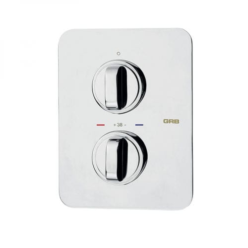 Misturador bicomando para box de banheiro - 145100 - GRB MIXERS - de embutir / termostático / em metal cromado