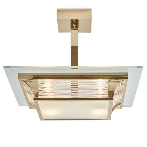 Plafon clássico - PARIS KARREE GOLD - Art Deco Schneider - quadrado / em latão polido / de LED