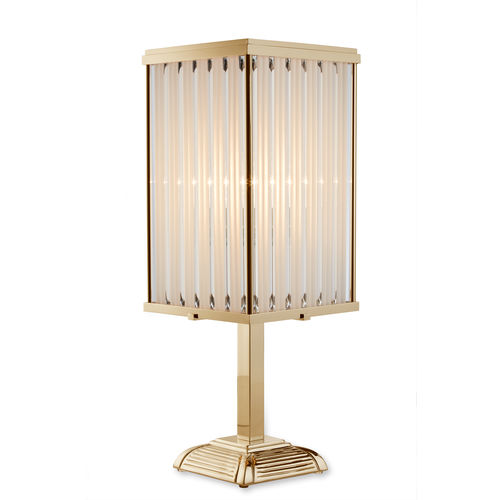 Luminária de mesa - KARREE GOLD - Art Deco Schneider - em latão polido / Art Déco / Wire