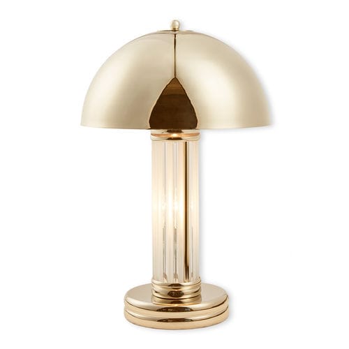 Luminária de mesa - DOM GOLD - Art Deco Schneider - em latão polido / clássica / Wire