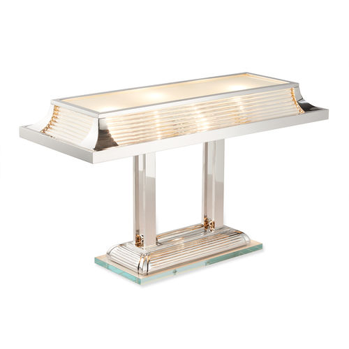 Luminária de escritório - PARIS TABLE ART.14 - Art Deco Schneider - em latão niquelado / em latão cromado / em vidro