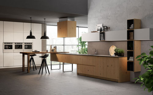 Cozinha contemporânea - CORTINA - Biefbi Cucine - em madeira / em ferro / em L