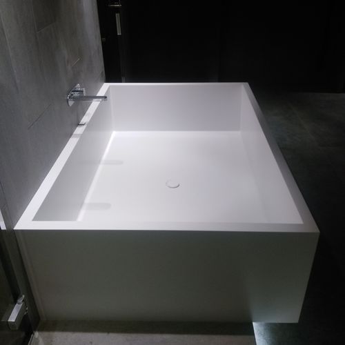 Banheira freestanding - IMAGE 05 - IMAGE - em Corian® / branca