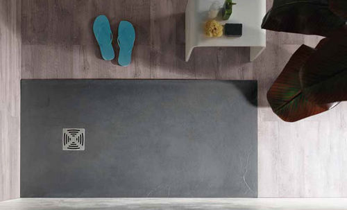 Piso de box retangular - EASY SLIM - Olympia - de embutir / em pedra natural / de resina