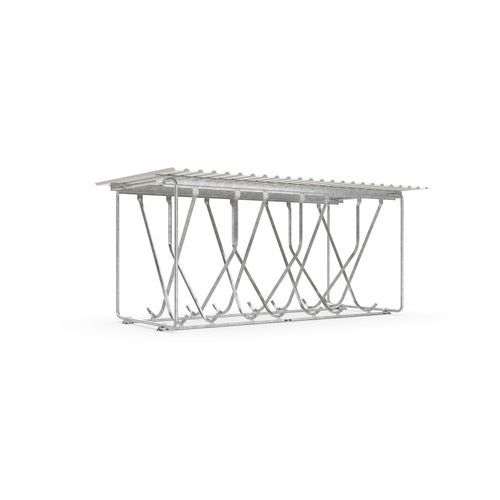 Abrigo para bicicletas sustentável - Amsterdam A522 - wsm Raumsysteme - inclinado / em aço galvanizado / para espaço público