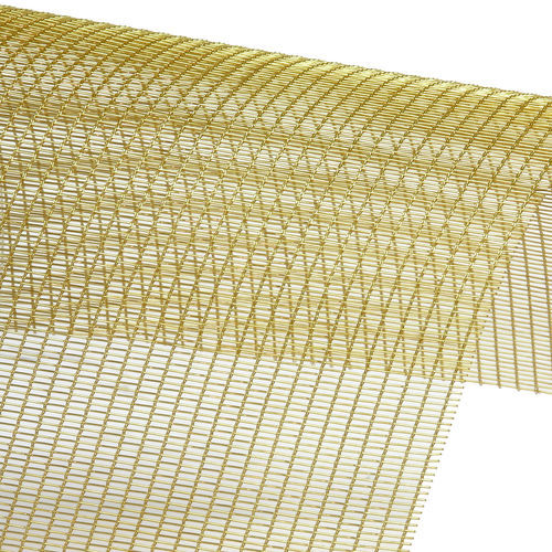 Tela metálica em latão - TRIPLE  - MeshArt Dorstener Drahtwerke - para decoração de interiores / com malha comprida / dourada