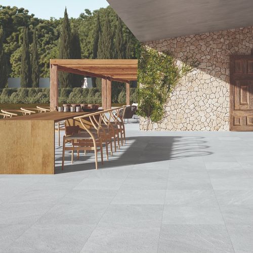 Placas de revestimento em grés porcelanato - QUARTZ - Alcalagres - texturizada / para ambiente interno / para ambiente externo