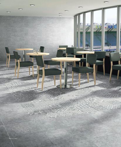 Placas de revestimento em grés porcelanato - METAL EFFECT CEMENT : PROJECT - Ceracasa Ceramica - polida / para ambiente interno / para cozinha