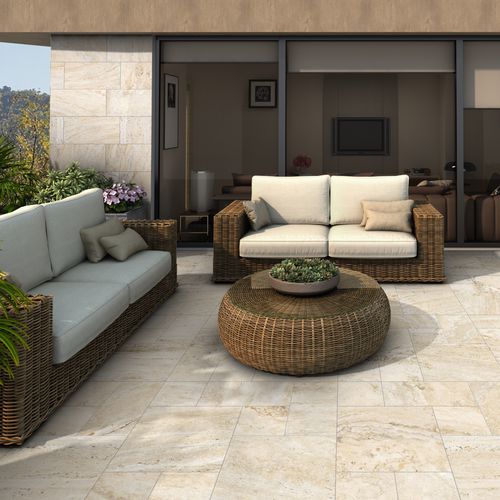 Placas de revestimento em grés porcelanato - SIENA - Codicer - para ambiente externo / de piso / estampada