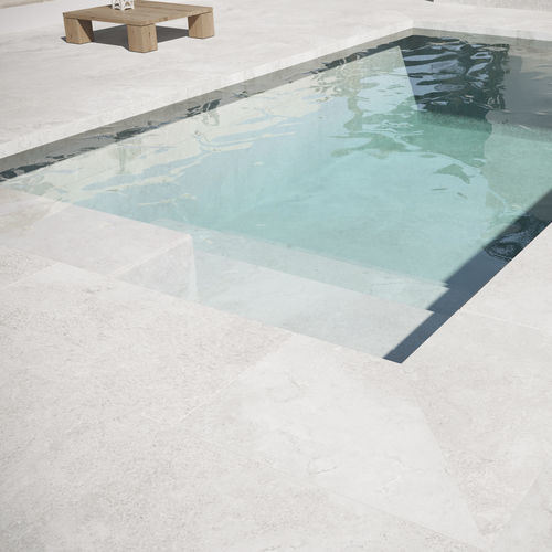 Placas de revestimento em clínquer - CORINTO BLANCO - Gresmanc - para ambiente externo / de jardim / para beira de piscina