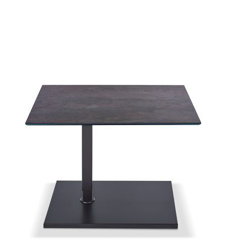 Mesa lateral contemporânea - K528 KOLO - Ronald Schmitt Design - em madeira / em vidro / em metal laqueado
