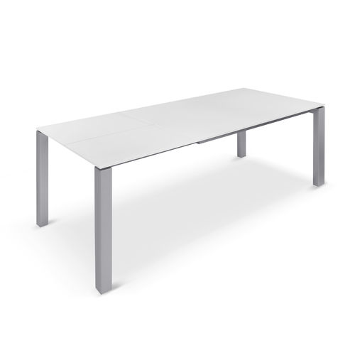 Mesa de jantar contemporânea - P2384/E ACCESS - Ronald Schmitt Design - em vidro / em alumínio / em cerâmica