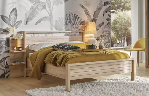 Cama de casal - FOREST - Meubles Célio - contemporânea / com cabeceira / com prateleiras