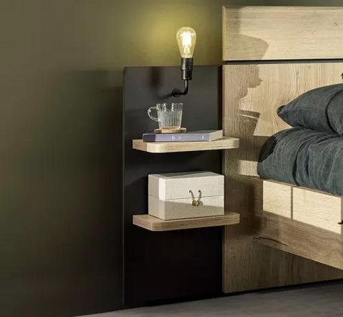 Criado-mudo contemporâneo - EIFFEL - Meubles Célio - em laminado melamínico / retangular / de parede