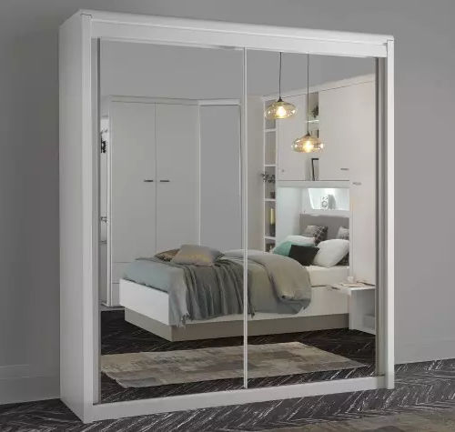 Guarda-roupa contemporâneo - MULTY - Meubles Célio - em laminado melamínico / com portas de correr / com gavetas