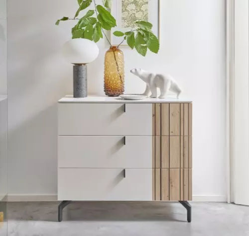 Cômoda contemporânea - OPALE - Meubles Célio - em laminado melamínico / retangular / 3 gavetas