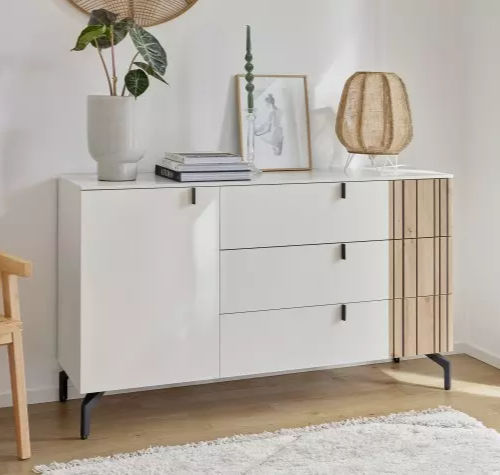 Cômoda contemporânea - OPALE - Meubles Célio - em laminado melamínico / com compartimento de arrumação / 3 gavetas