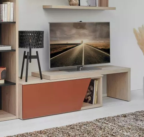 Rack de TV contemporâneo - OBLIK - Meubles Célio - baixo / com compartimento de arrumação / com prateleiras