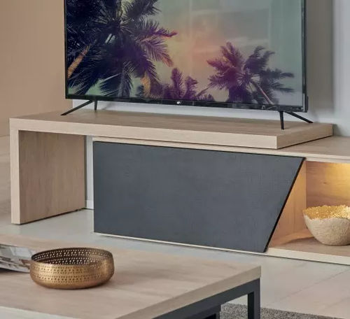 Rack de TV contemporâneo - OBLIK - Meubles Célio - baixo / em laminado melamínico / branco