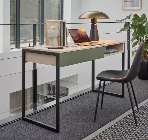 Mesa secretária de piso - OBLIK - Meubles Célio - contemporânea / em laminado melamínico / reta